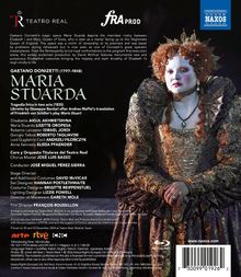 "GAETANO DONIZETTI (1797-1848) MARIA STUARDA" steht groß im Zentrum. Es zeigt eine Frau in einem prachtvollen historischen Kostüm.