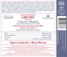 Andre Modeste Gretry (1741-1813): L'Epreuve Villageoise, CD