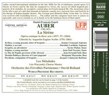 Daniel-Francois-Esprit Auber (1782-1871): La Sirene, CD