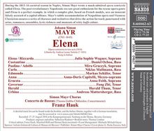 Johann Simon (Giovanni Simone) Mayr (1763-1845): Elena, 2 CDs