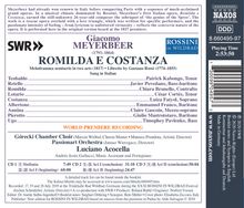 Giacomo Meyerbeer (1791-1864): Romilda e Costanza, 3 CDs