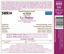 Daniel-Francois-Esprit Auber (1782-1871): Le Philtre, 2 CDs