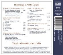 Yorick-Alexander Abel - Hommage a Pablo Casals, CD