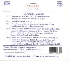 Antonio Vivaldi (1678-1741): Concerti op.8 Nr.1-12 "Il Cimento...", 5 CDs