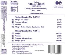 Heitor Villa-Lobos (1887-1959): Streichquartette Nr.2 &amp; 7, CD