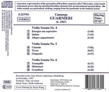 Mozart Camargo Guarnieri (1907-1993): Violinsonaten Nr.4-6, CD