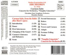 Rodion Schtschedrin (geb. 1932): Carmen-Suite für Schlagzeug &amp; Streicher, CD