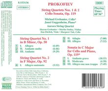 Serge Prokofieff (1891-1953): Streichquartette Nr.1 &amp; 2, CD