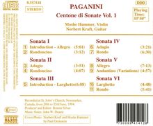 Niccolo Paganini (1782-1840): Centone di Sonate f.Violine &amp; Gitarre Vol.1, CD