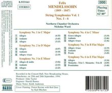 Felix Mendelssohn Bartholdy (1809-1847): Streichersymphonien Nr.1-6, CD