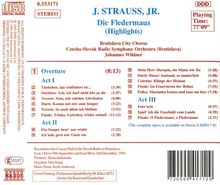 Johann Strauss II (1825-1899): Die Fledermaus (Ausz.), CD