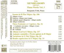Felix Mendelssohn Bartholdy (1809-1847): Klavierwerke Vol.3, CD