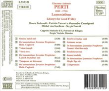 Giacomo Antonio Perti (1661-1756): Lamentationes, CD