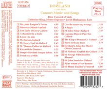 John Dowland (1562-1626): Consort Music &amp; Songs, CD