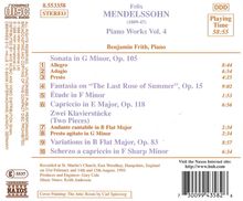 Felix Mendelssohn Bartholdy (1809-1847): Klavierwerke Vol.4, CD