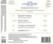 Witold Lutoslawski (1913-1994): Symphonie Nr.3, CD