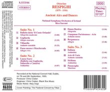 Ottorino Respighi (1879-1936): Antiche Danze ed Arie per Liuto, CD