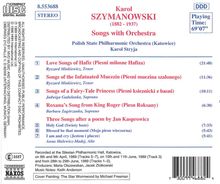 Karol Szymanowski (1882-1937): Orchesterlieder, CD