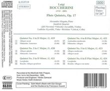Luigi Boccherini (1743-1805): Flötenquintette op.17 Nr.1-6 (G.419-424), CD
