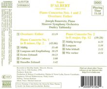 Eugen D'Albert (1864-1932): Klavierkonzerte Nr.1 &amp; 2, CD