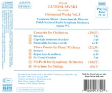 Witold Lutoslawski (1913-1994): Konzert für Orchester, CD