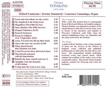 Thomas Tomkins (1572-1656): Geistliche Musik, CD