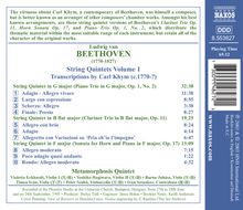 Ludwig van Beethoven (1770-1827): Streichquintette (Transkriptionen von Carl Khym) Vol.1, CD
