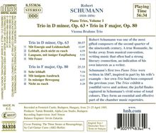 Robert Schumann (1810-1856): Klaviertrios Vol.1, CD