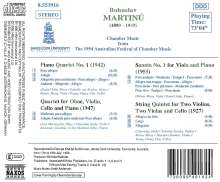 Bohuslav Martinu (1890-1959): Streichquintett, CD