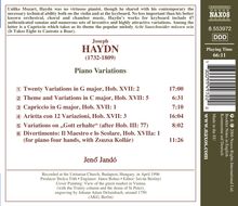 Joseph Haydn (1732-1809): Klaviervariationen, CD