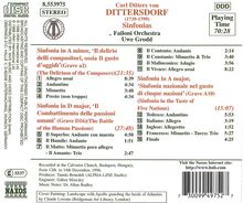 Karl Ditters von Dittersdorf (1739-1799): 3 Symphonien, CD
