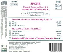 Louis Spohr (1784-1859): Klarinettenkonzerte Nr.2 &amp; 4, CD