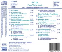 Erik Satie (1866-1925): Klavierwerke Vol.4, CD