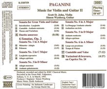 Niccolo Paganini (1782-1840): Werke für Violine &amp; Gitarre Vol.2, CD