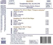 Joseph Haydn (1732-1809): Symphonien Nr.64,84,90, CD