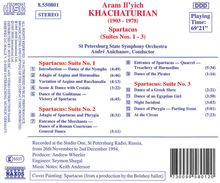 Aram Khachaturian (1903-1978): Spartacus-Suiten Nr.1-3, CD