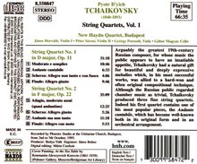 Peter Iljitsch Tschaikowsky (1840-1893): Die Streichquartette Vol.1, CD