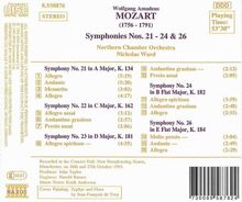 Wolfgang Amadeus Mozart (1756-1791): Symphonien Nr.21-24,26, CD