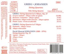 David Monrad Johansen (1888-1974): Streichquartett op.36, CD