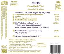 Carl Maria von Weber (1786-1826): Klavierwerke Vol.2, CD