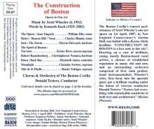 Scott Wheeler (geb. 1952): The Construction of Boston, CD