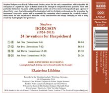 Stephen Dodgson (1924-2013): 24 Inventionen für Cembalo, CD