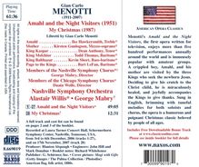 Gian-Carlo Menotti (1911-2007): Amahl And the Night Visitors, CD