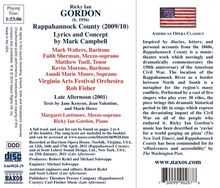 Ricky Ian Gordon (geb. 1956): Rappahannock County, 2 CDs