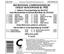 Easley Blackwood (geb. 1932): 12 Mictrotonale Etüden für elektronische Musik-Medien, CD