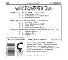 Easley Blackwood (geb. 1932): Klarinettensonate op.37, CD