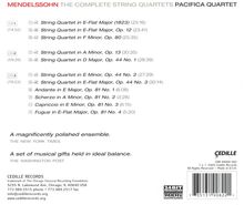 Felix Mendelssohn Bartholdy (1809-1847): Streichquartette Nr.0-7, 3 CDs