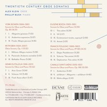 Alex Klein - Twentieth Century Oboe Sonatas, CD