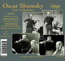 Oscar Shumsky - "Live" at Berkeley, CD