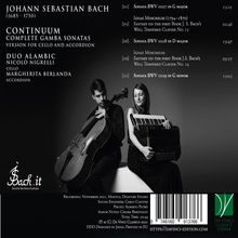 Johann Sebastian Bach (1685-1750): Gambensonaten BWV 1027-1029 (mit Akkordeon-Begleitung), CD